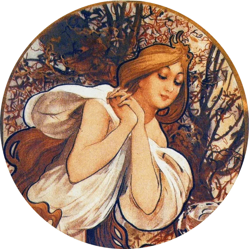 🌺 Стикер «Alfons Mucha» для Telegram