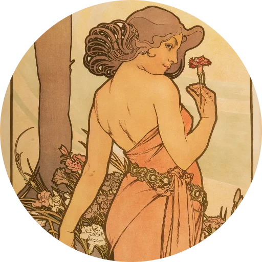 🌺 Стикер «Alfons Mucha» для Telegram