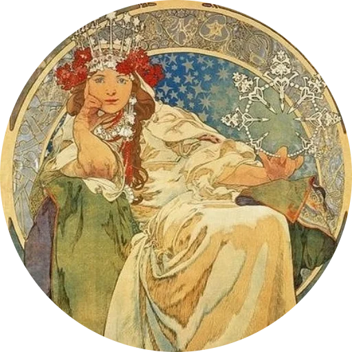 🌺 Стикер «Alfons Mucha» для Telegram