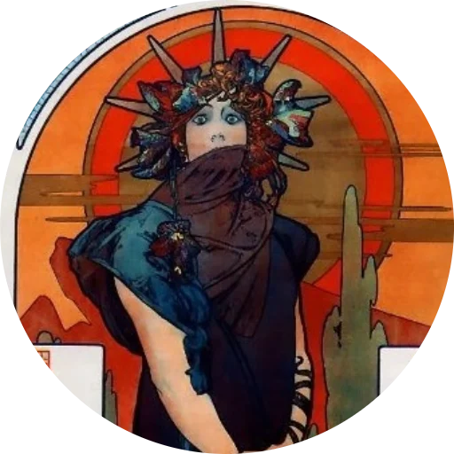 🌺 Стикер «Alfons Mucha» для Telegram