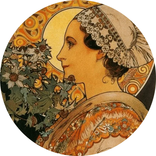 🌺 Стикер «Alfons Mucha» для Telegram