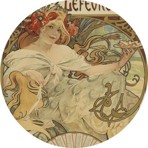 🌺 Стикер «Alfons Mucha» для Telegram