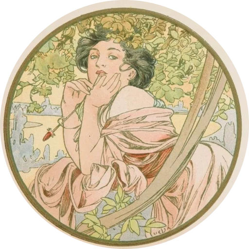 🌺 Стикер «Alfons Mucha» для Telegram