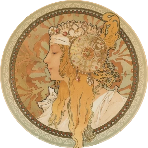 🌺 Стикер «Alfons Mucha» для Telegram