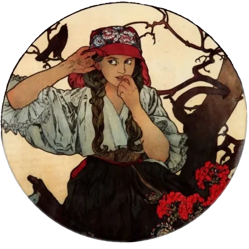 🌺 Стикер «Alfons Mucha» для Telegram