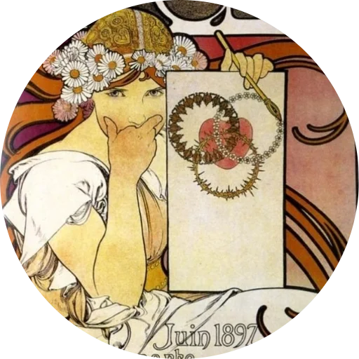 🌺 Стикер «Alfons Mucha» для Telegram