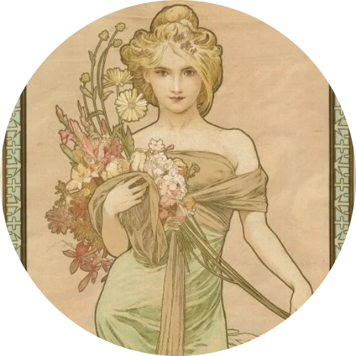 🌺 Стикер «Alfons Mucha» для Telegram
