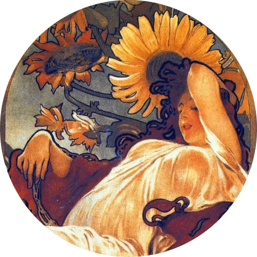🌺 Стикер «Alfons Mucha» для Telegram