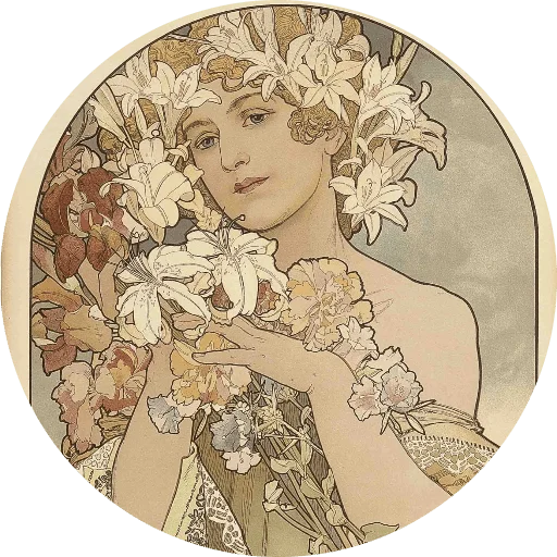 🌺 Стикер «Alfons Mucha» для Telegram