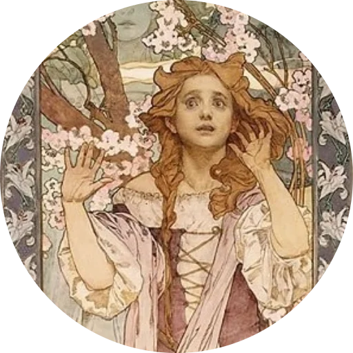 🌺 Стикер «Alfons Mucha» для Telegram