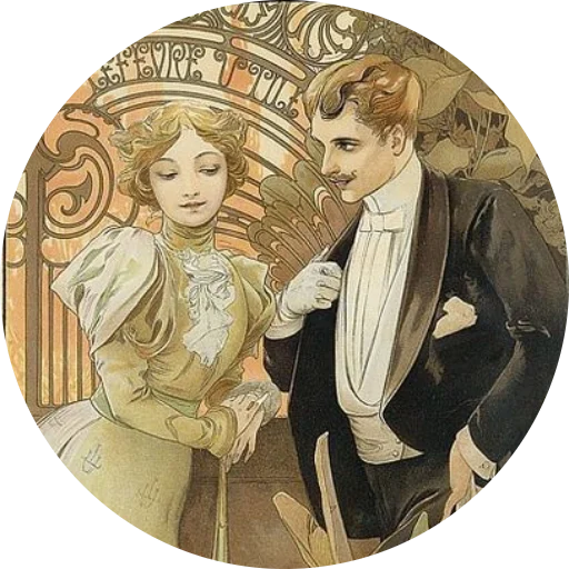 🌺 Стикер «Alfons Mucha» для Telegram