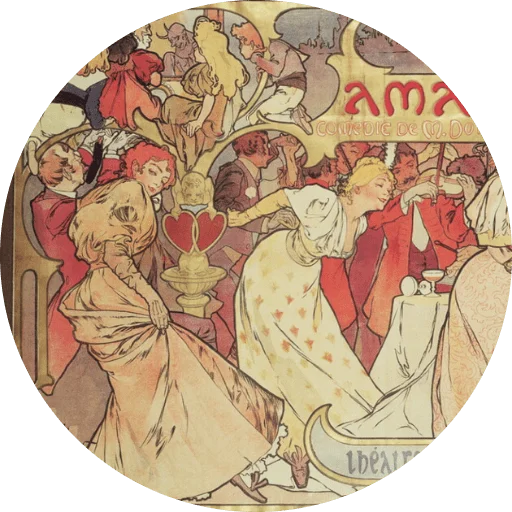 🌺 Стикер «Alfons Mucha» для Telegram