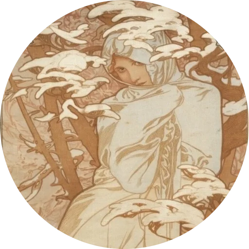 🌺 Стикер «Alfons Mucha» для Telegram