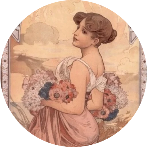 🌺 Стикер «Alfons Mucha» для Telegram