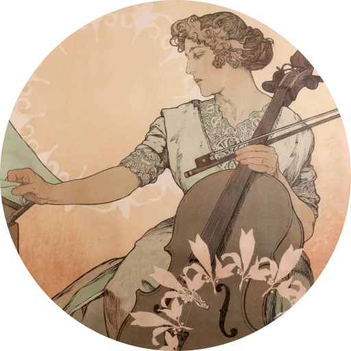 🌺 Стикер «Alfons Mucha» для Telegram
