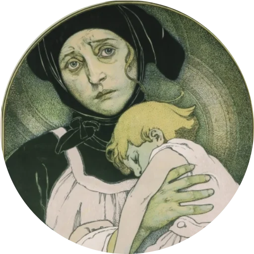 🌺 Стикер «Alfons Mucha» для Telegram