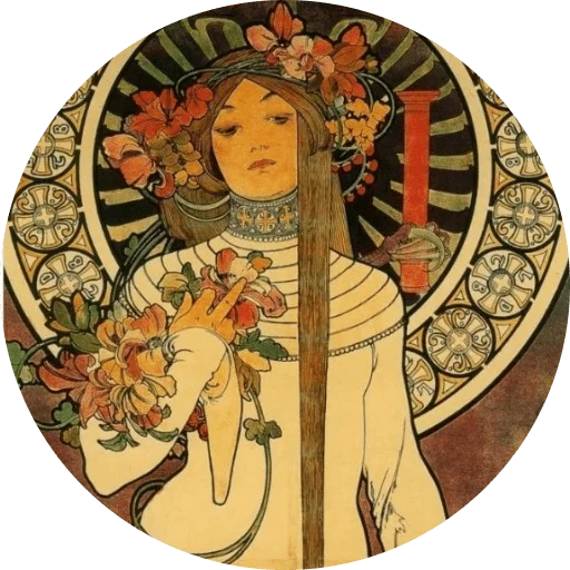 🌺 Стикер «Alfons Mucha» для Telegram
