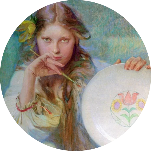 🌺 Стикер «Alfons Mucha» для Telegram