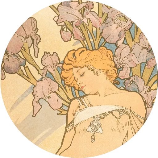 🌺 Стикер «Alfons Mucha» для Telegram