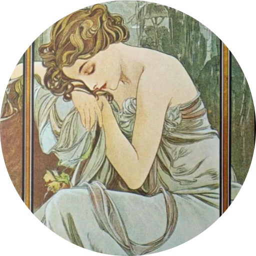 🌺 Стикер «Alfons Mucha» для Telegram