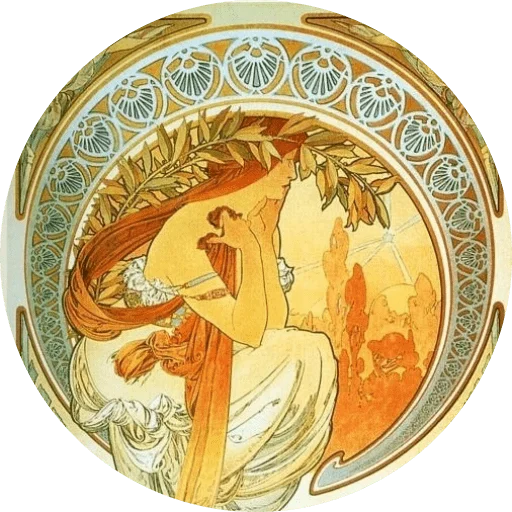 🌺 Стикер «Alfons Mucha» для Telegram