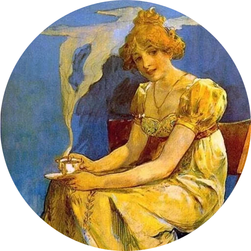 🌺 Стикер «Alfons Mucha» для Telegram