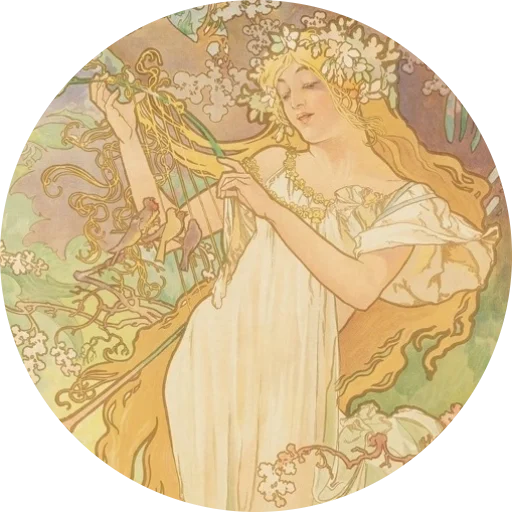 🌺 Стикер «Alfons Mucha» для Telegram