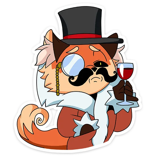🧐 Стикер «Лиса Алиса - Tiny Bunny» для Telegram