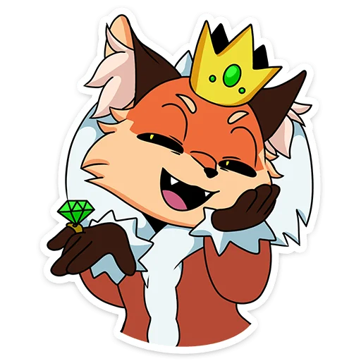 🤴 Стикер «Лиса Алиса - Tiny Bunny» для Telegram