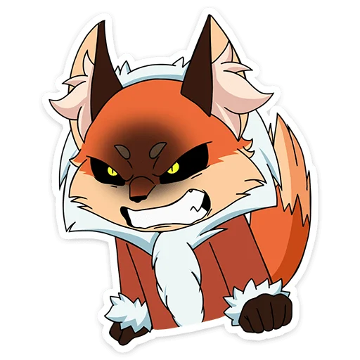 😠 Стикер «Лиса Алиса - Tiny Bunny» для Telegram