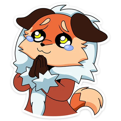🥺 Стикер «Лиса Алиса - Tiny Bunny» для Telegram