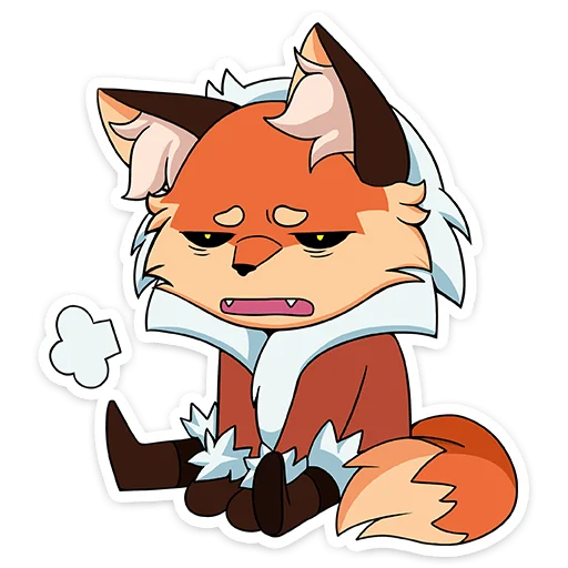 😖 Стикер «Лиса Алиса - Tiny Bunny» для Telegram