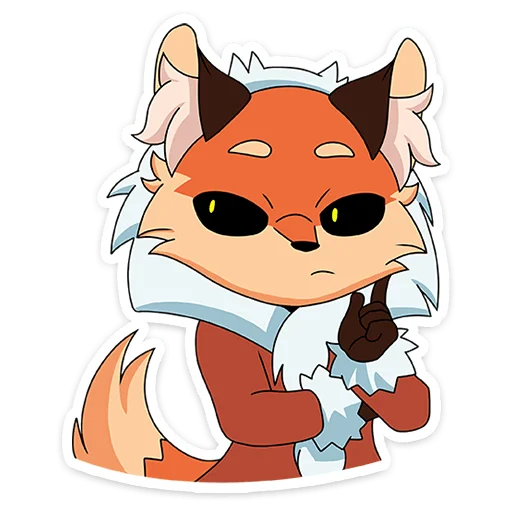 🤔 Стикер «Лиса Алиса - Tiny Bunny» для Telegram
