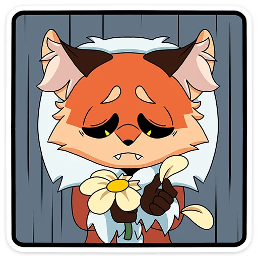 😖 Стикер «Лиса Алиса - Tiny Bunny» для Telegram