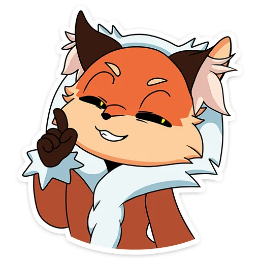 👆 Стикер «Лиса Алиса - Tiny Bunny» для Telegram