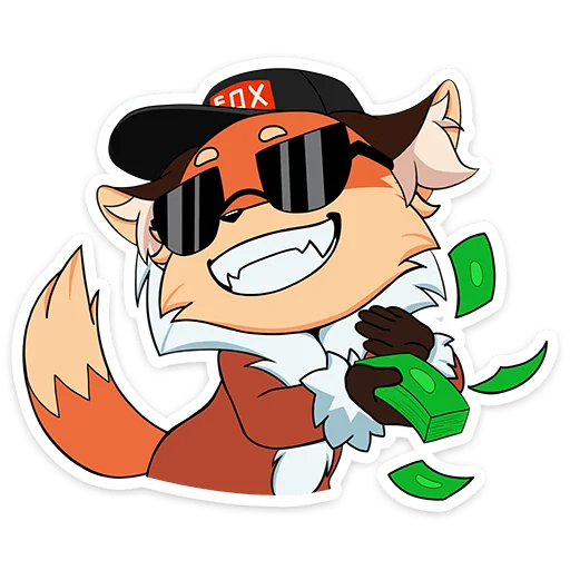 💰 Стикер «Лиса Алиса - Tiny Bunny» для Telegram