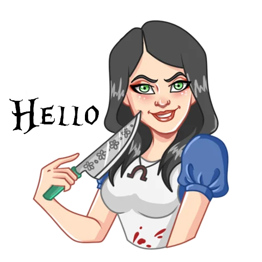 Стикерпак Alice Madness Returns для Telegram