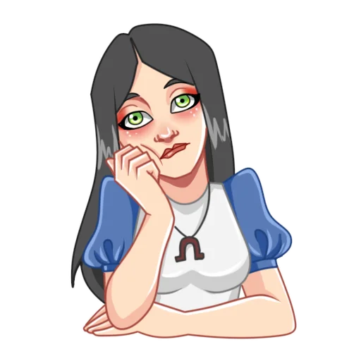 😑 Стикер «Alice Madness Returns» для Telegram