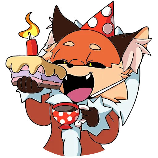 🥳 Эмодзи «Лиса Алиса» для Telegram