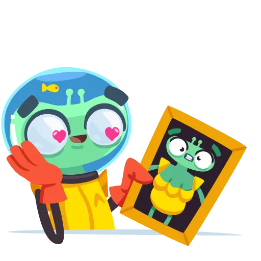 🥰 Стикер «Alien Grisha» для Telegram