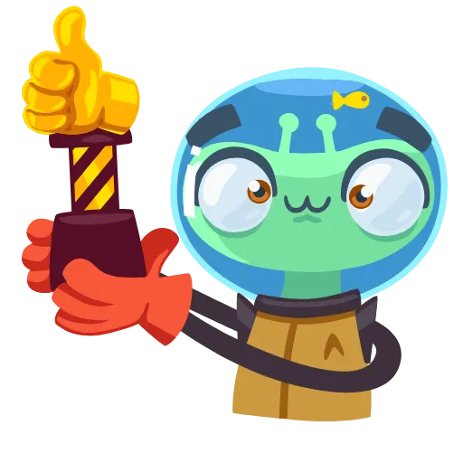 👍 Стикер «Alien Grisha» для Telegram