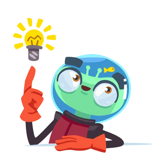 ☝️ Стикер «Alien Grisha» для Telegram