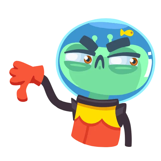 👎 Стикер «Alien Grisha» для Telegram