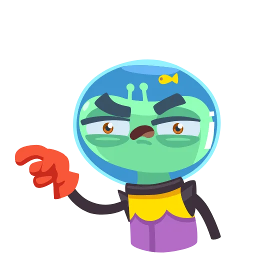 🤨 Стикер «Alien Grisha» для Telegram