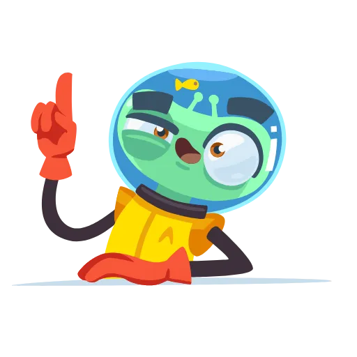 ☝️ Стикер «Alien Grisha» для Telegram