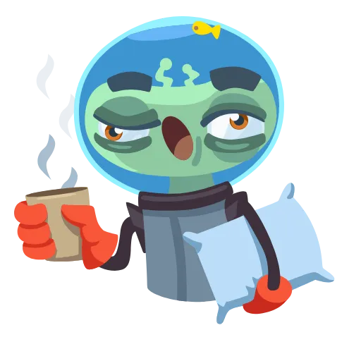 ☕️ Стикер «Alien Grisha» для Telegram