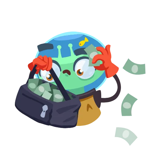 💰 Стикер «Alien Grisha» для Telegram