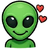 😍 Эмодзи «Пришелец» для Telegram