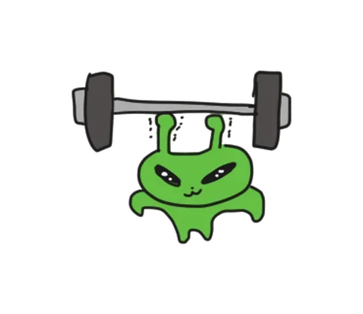 🏋️ Стикер «Alien Bunny» для Telegram