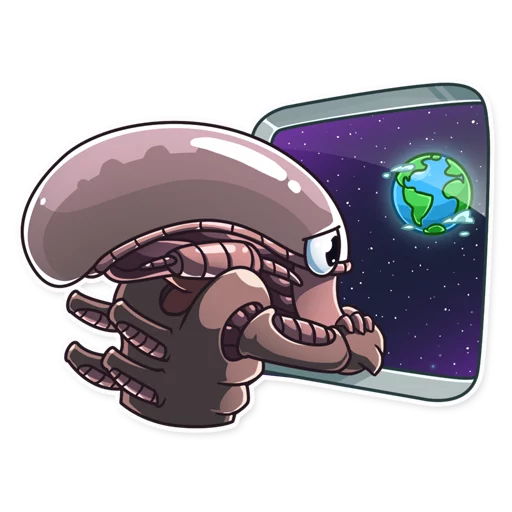 😔 Стикер «Al the Alien» для Telegram